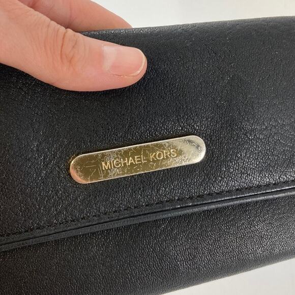 MICHAEL KORS, MEDIUM SIZE BLACK LEATHER WALLET (ASIS) - Picture 2 of 7